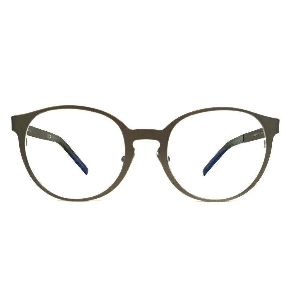 Tom Davies Eyeglasses Frames TD708 Col. 2068 Matte Dark Gray Ruthenium 50-19-140